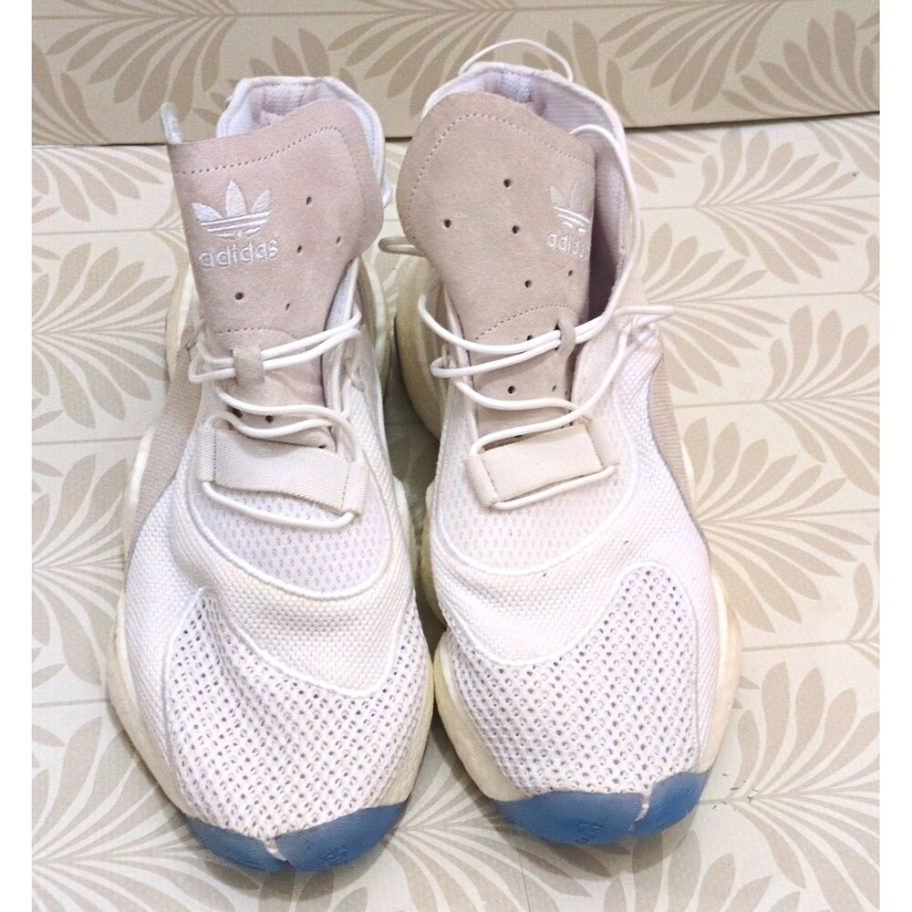 adidas Crazy BYW Men’s Mid Top Sneakers White/Gray/Blue Size 13 B37479 sz 13